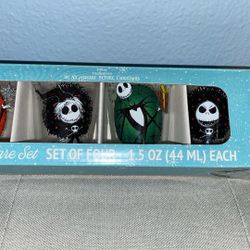 New! Christmas Gift 🎁 Disney Nightmare Before Christmas JACK SKELLINGTON🎄 Set Of 4 Shot Glasses 