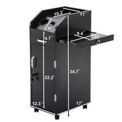 Beautiful Black Equipment Trolley Salon Barber Studio Model 2011