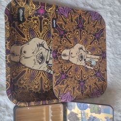 Rolling Tray And Cone & Lighter Holder