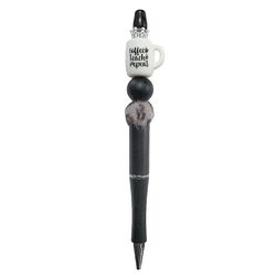 Coffe Teach Repeat Cup Custom Fur Beaded Black Ballpoint Twist Pen