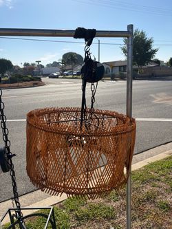 Woven Rattan Pendant Chandelier Light