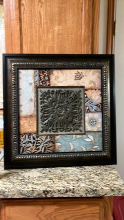Decorative framed wall  art piece