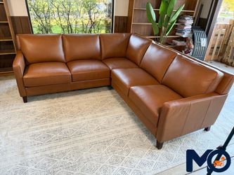 OVERSTOCK: NEW West Park Leather Sectional