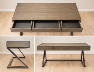 Ashley wood home office desk with 3 drawers