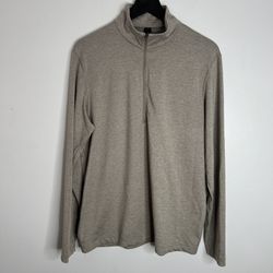 Lululemon Soft Jersey Half Zip Mens Large Heathered Army Green