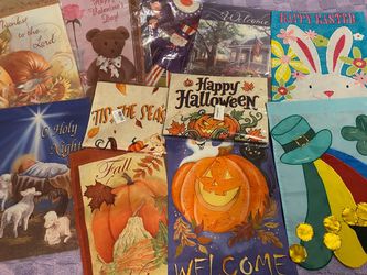 11 Seasonal Garden Flags Halloween, Fall, Christmas and more!