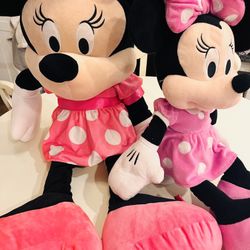 2 Disney Minnie Mouse Plush Toys (Barely Used)