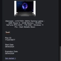 Alienware m18 480Hz Ryzen 9 / RTX 4070 / 32GB RAM / 1TB SSD + Xbox Controller + Cooling Fan