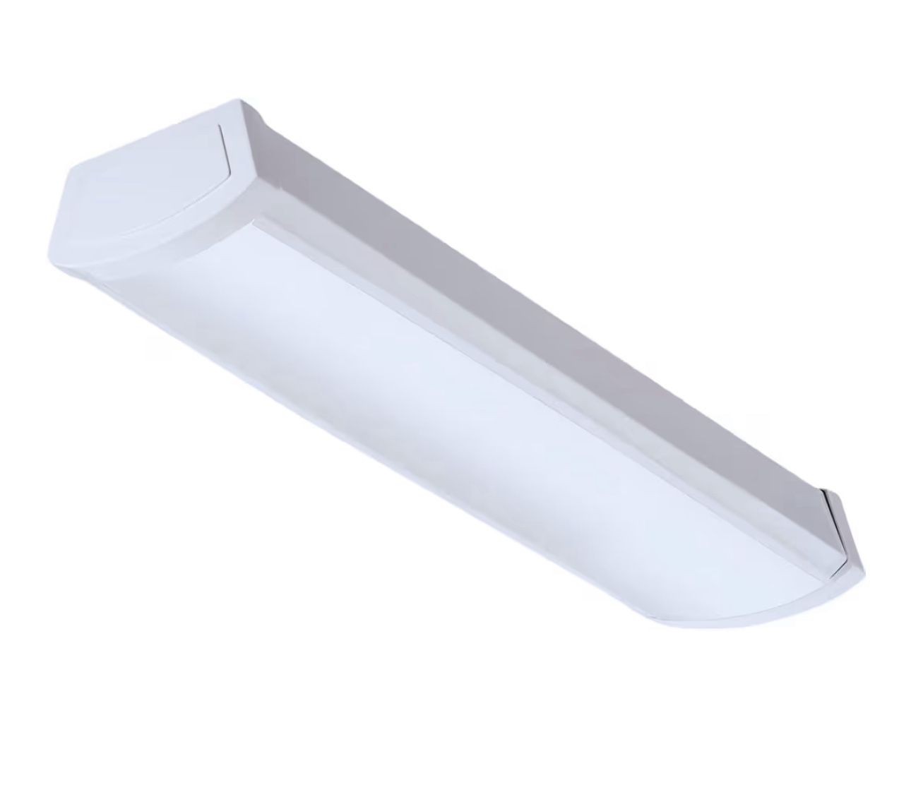 Lithonia Lighting 2 Foot LED Light Fixture, Low-Profile LED Wraparound Flush Mount Ceiling Light, 4000K Cool White, 120V, 24-Inch (FMLWL 24 840)