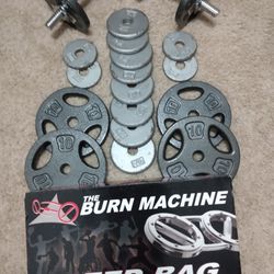 The Burn Machine and 85lbs Dumbbells Set 