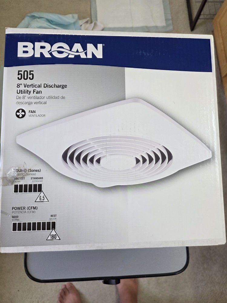 BROAN 505 8" Vertical Dicharge Utility Fan