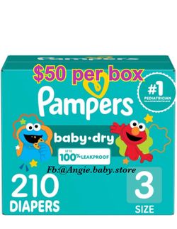 Pampers baby dry size 3 (210 counts)