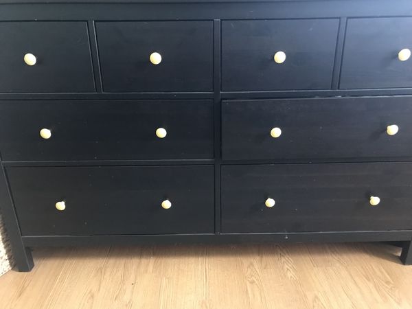 Ikea Hemnes 8 Drawer Dresser Black Brown 63x37 3 4 For Sale In