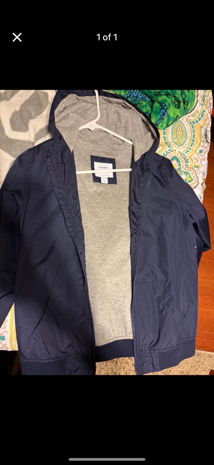 Kids Navy blue Rain Jacket large
