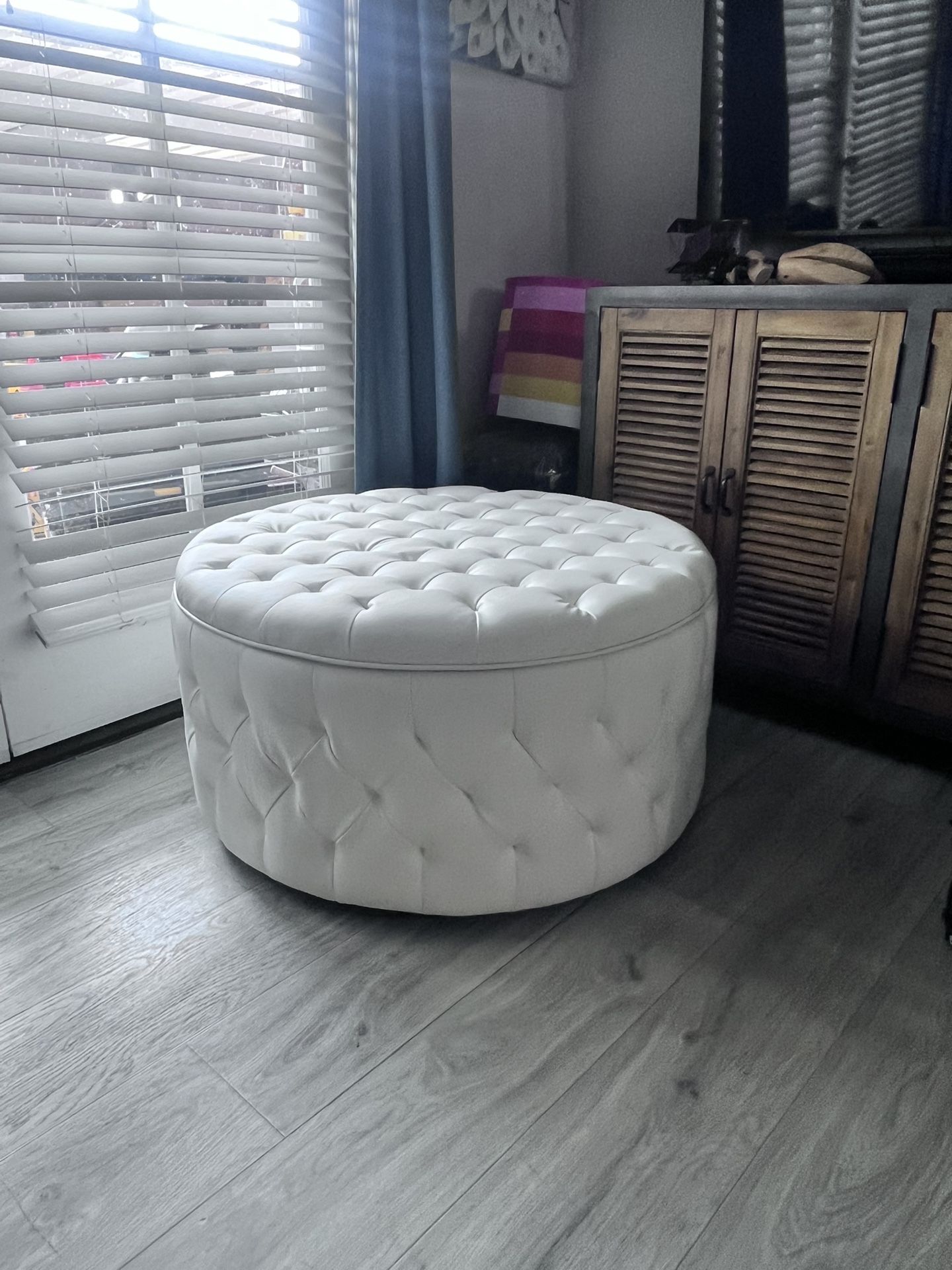 36” Tufted Storage Ottoman By Tahari