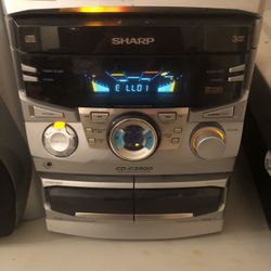 Sharp 3 disc CD , 2 tape & stereo system