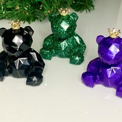 Crowned Bear Paper Weight Figurine Room Decor
