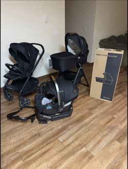 Nuna MIXX Stroller and Car seat and Bassinet and Stend