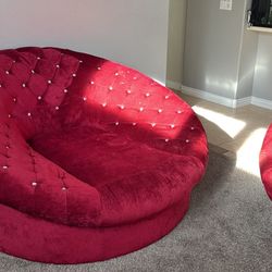 Divani Casa Cosmopolitan Sectional Sofa - Red, Tufted