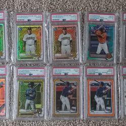 10 PSA 2019 - 2022 Bowman Chrome, Paper, Mega Box Slabs