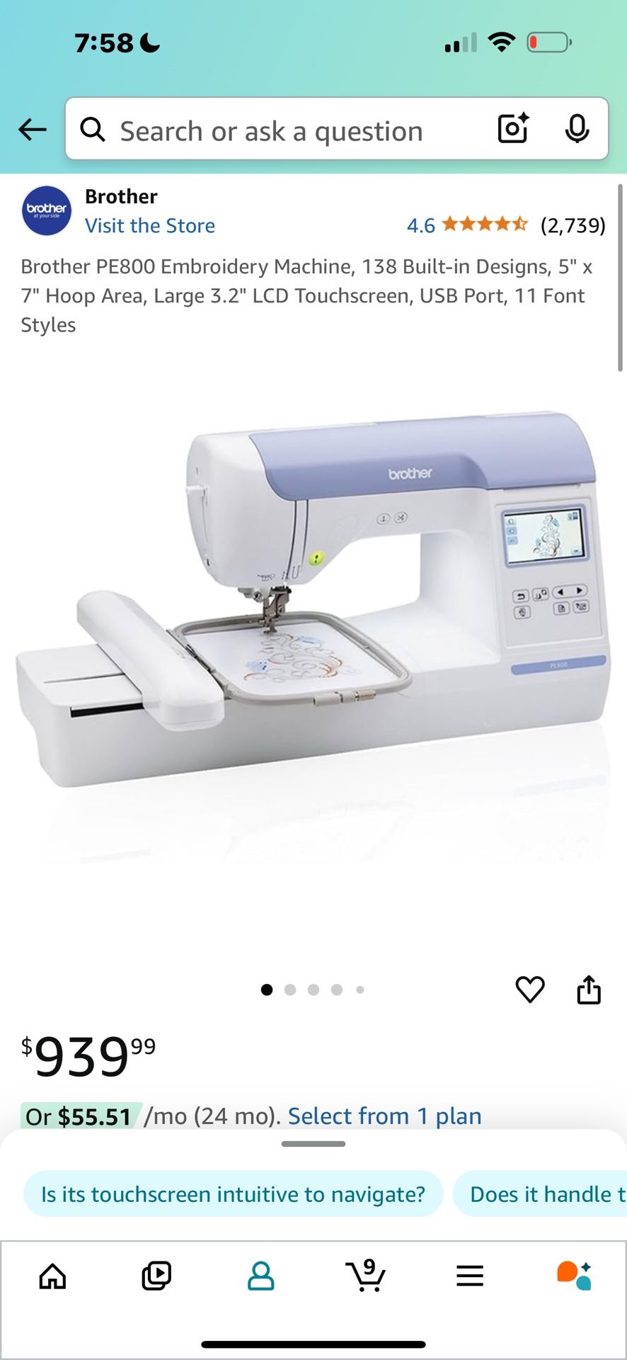 Brother PE 800