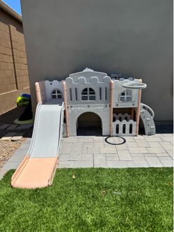 Kids playground with slide