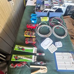 Electrical Tool and Supply Lot - Multimeters, Logic Probes, Breadboard