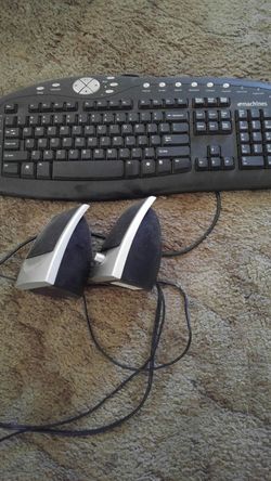 Keyboard and speakers