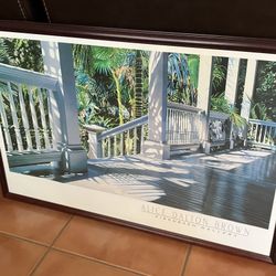 Tropical Garden Porch Art Print 
