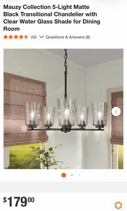 Mauzy 5-Light Matte Black Chandelier