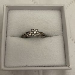 1/6 CT T.W. Genuine White diamond Sterling Silver Promise Ring 
