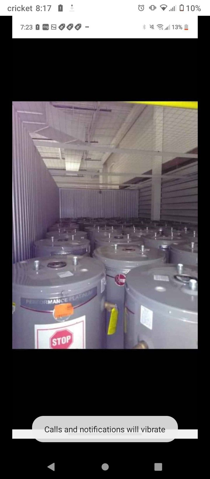 🔥🔥🔥HOT WATER TANKS CHIMNEY VENTED.. BRAND NEW SCRATCH AND DENT