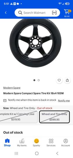 Spare tire and case