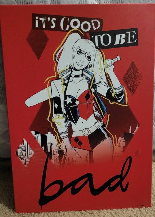 Harley Quinn Metal Poster $5