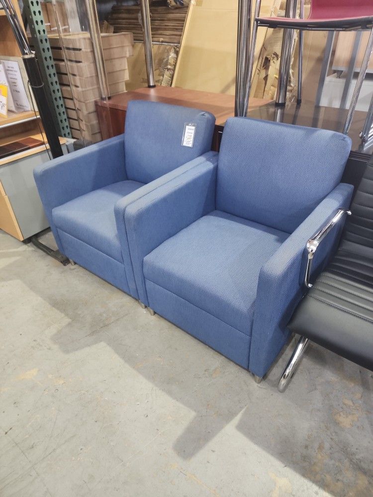 Blue Lounge Chair Sofa Set