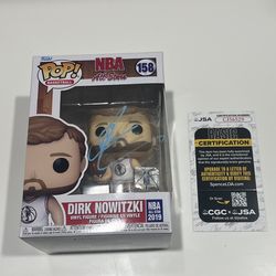 Dirk Nowitzki Dallas Mavericks JSA Autographed Funko