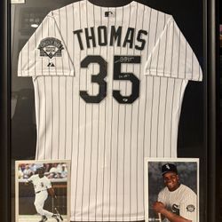 Frank Thomas White Sox Signed Jersey Sidsgraphs Authentic
