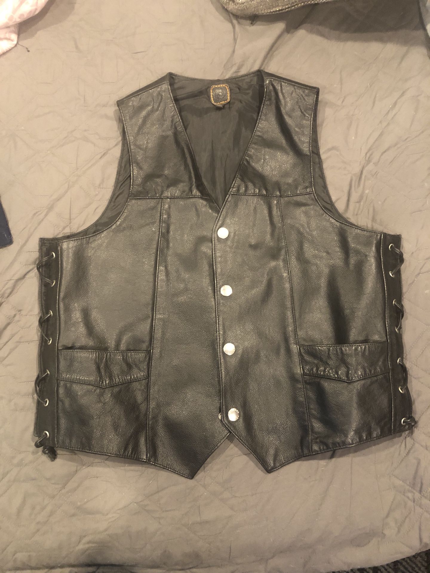 LEATHER VEST