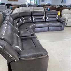 KINCORD MIDNIGHT LAF POWER RECLINER SECTIONAL