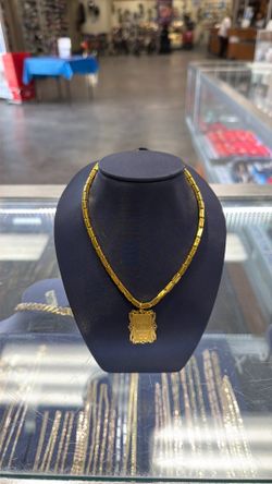 22k chain with 24k bullion pendant 52.4g