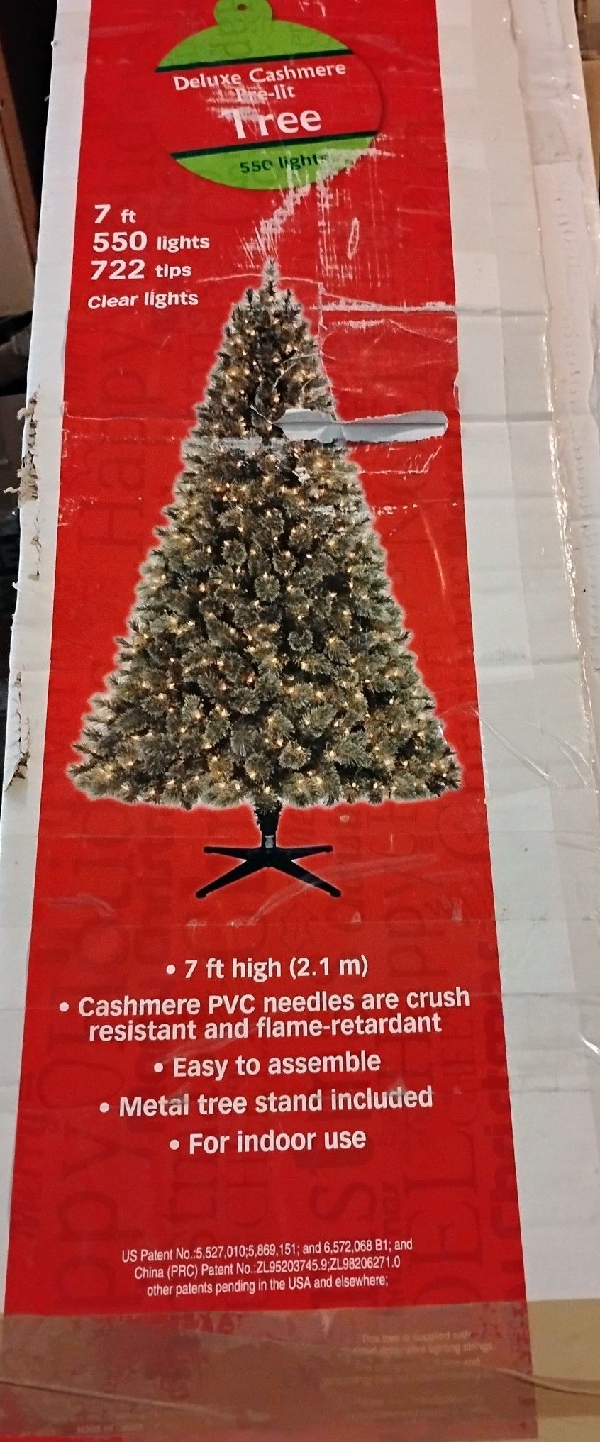Deluxe Cashmere Pre-lit Christmas Tree 7ft