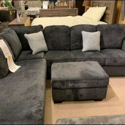 Altari Sectional in Slate With Ottoman Same Day Delivery By ASHLEY 