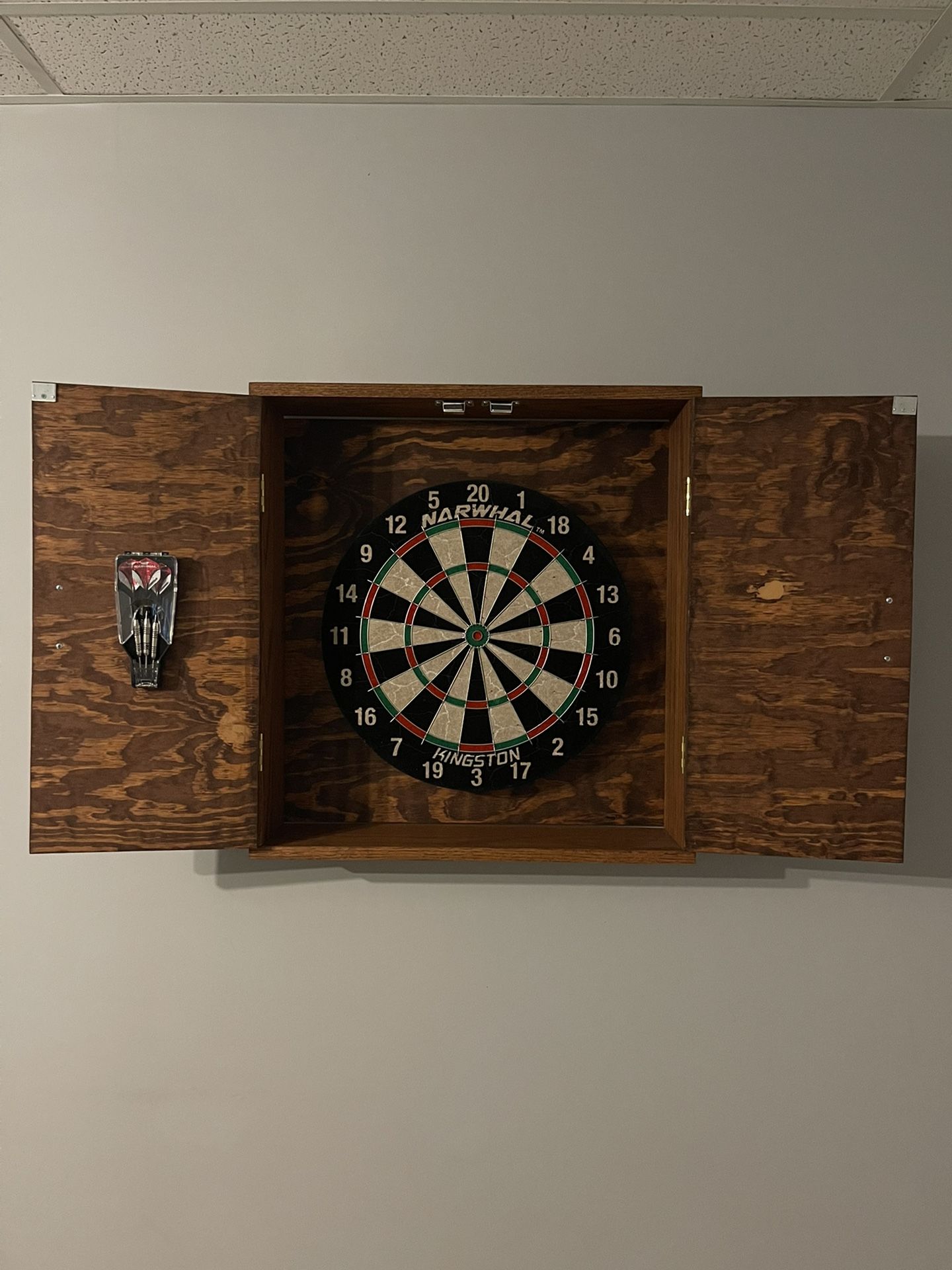 Custom Built Wooden Dartboard Cabinet! 