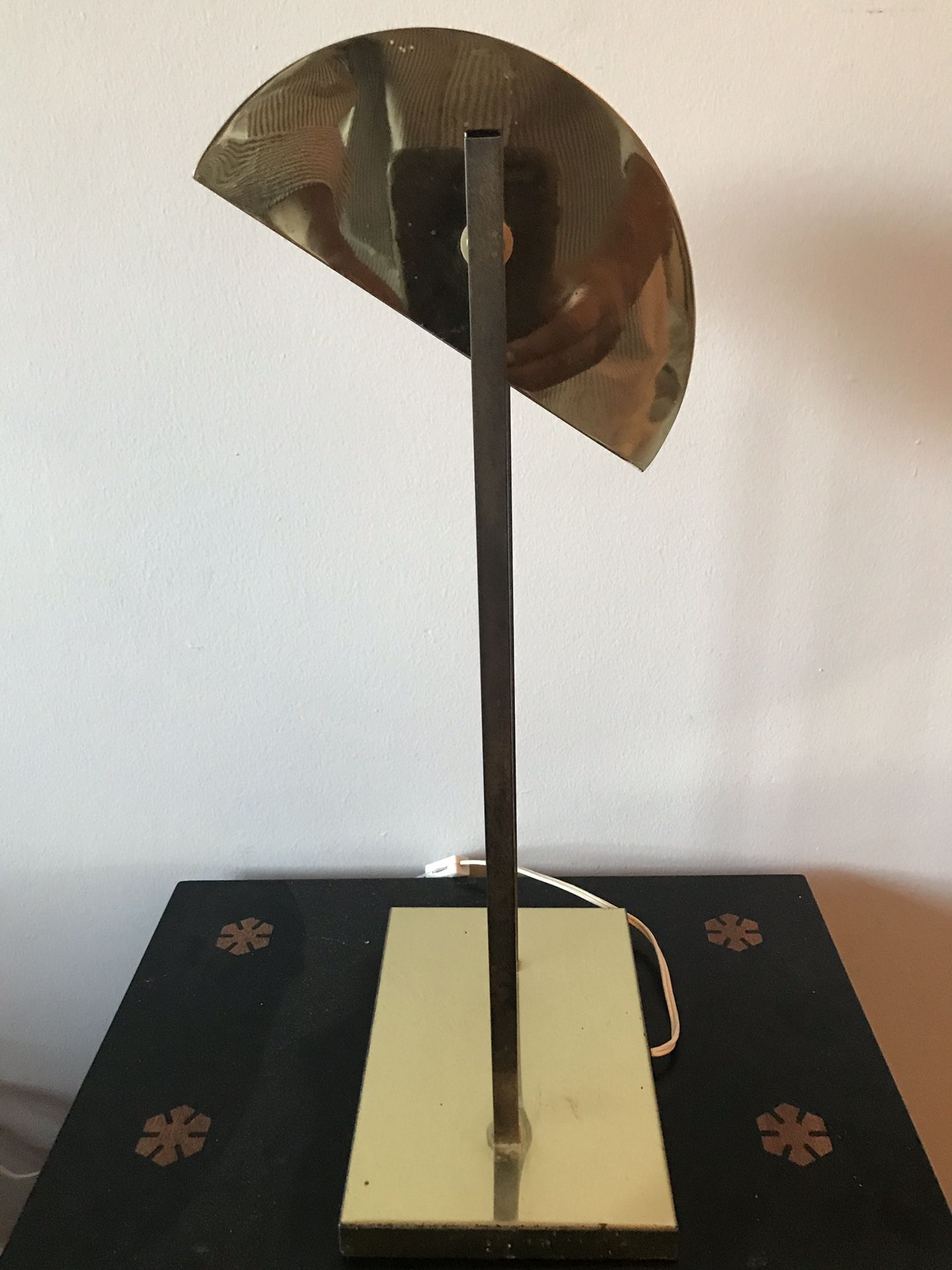 VINTAGE KOCH & LOWY BRASS ARTICULATED TABLE LAMP -SIGNED- MID CENTURY MODERN