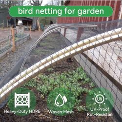 25x100 Ft Heavy Duty Bird Netting, 1 Inch