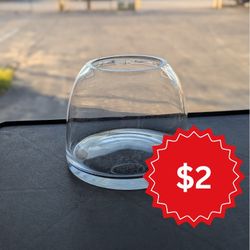 Clear Dome Shaped Glass Terrarium, 7",  4-count