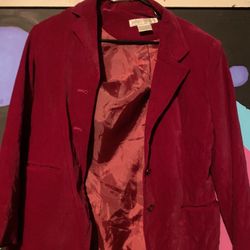 Red Velvet Blazer 