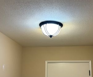 Ceiling light fixture-flush mounted