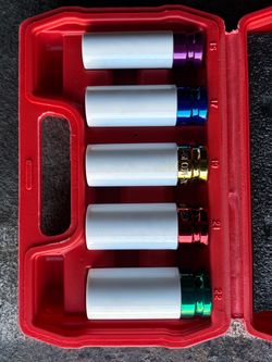 5-Piece Lug Nut Impact Socket Set