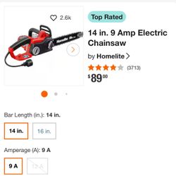 Craftsman 14 in. 9 Amp Electric Chainsaw